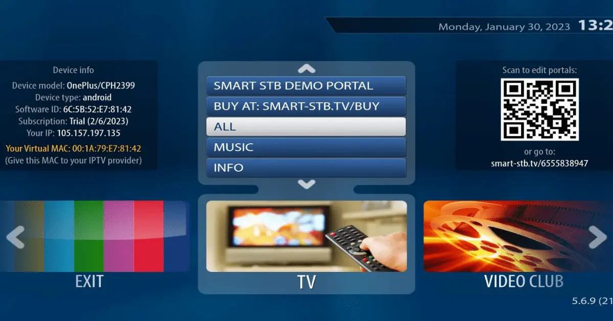SMART STB configuration sur un boîtier MAG